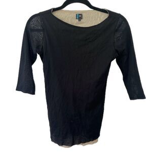 Daniel Boudon UK Formes Paris Mesh Lined Boat Neck Quarter Sleeve Classic Top 2
